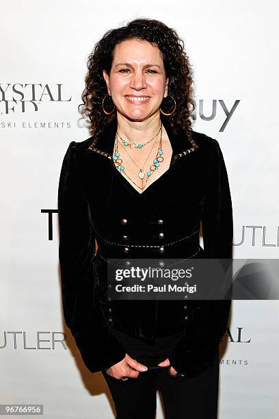 Comedian Susie Essman backstage at the Thuy New York Fall 2010 show during Mercedes-Benz Fashion Week at Bryant Park on February 16, 2010 in New York...