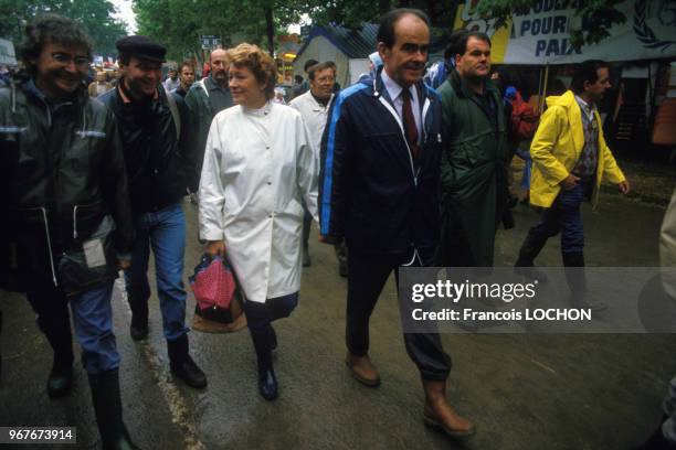 Le dirigeant du PCF Georges Marchais à la Fête de l'Huma le 13 septembre 1986 à Paris, France.