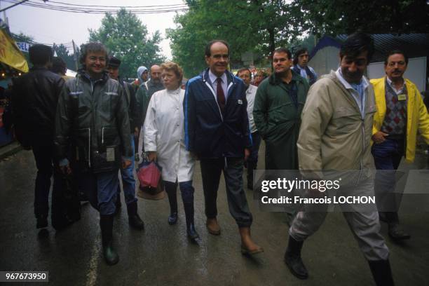 Le dirigeant du PCF Georges Marchais à la Fête de l'Huma le 13 septembre 1986 à Paris, France.