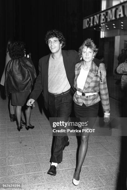 Julien Clerc et Virginie Coupérie-Eiffel à Paris le 21 septembre 1983, France.