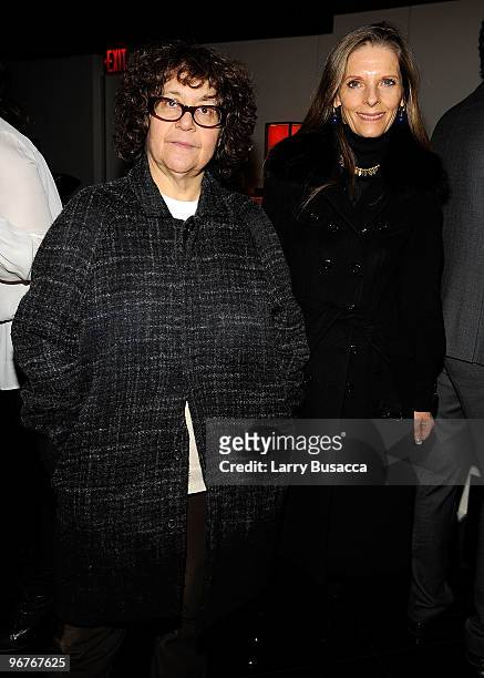 Editors Ingrid Sischy and Sandra Brant attend the cocktail party to celebrate the New York premiere of "Shutter Island" at Armani Ristorante on...