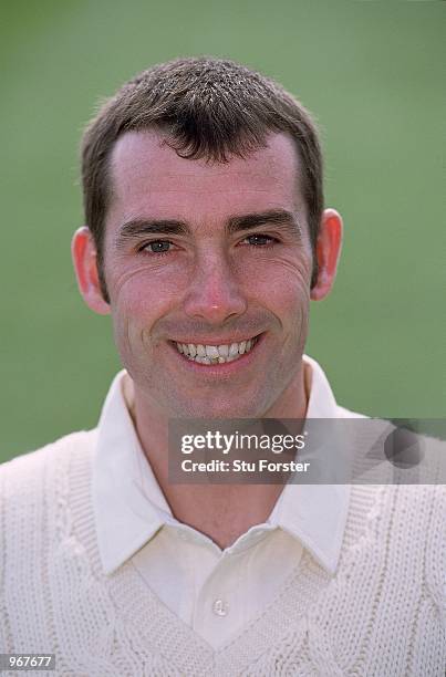 Portrait of Keith Newell of Glamorgan CCC during the Glamorgan 2001 season photocall held in Cardiff, Wales. \ Mandatory Credit: Stu Forster /Allsport