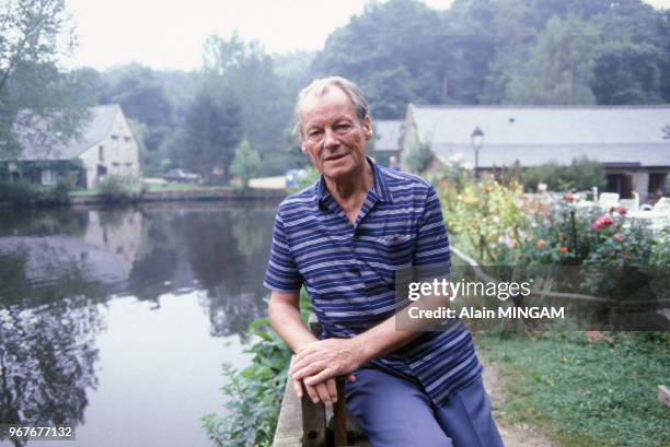 Le chancelier fédéral allemand Willy Brandt chez lui à Bonn dans les années 1980 en république fédérale d'Allemagne.