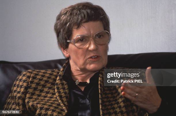 Portrait de Rita Süssmuth, Présidente du Bundestag, 27 décembre 1989, Hambourg, RFA.