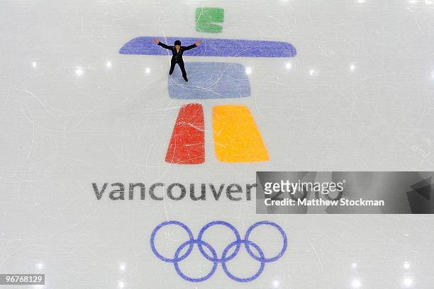 Patrick Chan of Canada competes in the men's figure skating short program on day 5 of the Vancouver 2010 Winter Olympics at the Pacific Coliseum on...