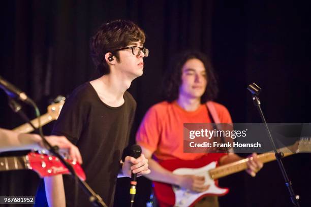Singer Will Toledo of the American band Car Seat Headrest performs live during a concert at the Festsaal Kreuzberg on May 31, 2018 in Berlin, Germany.