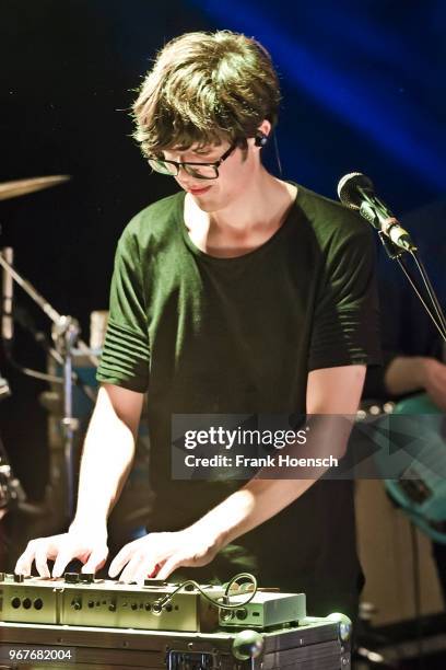 Singer Will Toledo of the American band Car Seat Headrest performs live during a concert at the Festsaal Kreuzberg on May 31, 2018 in Berlin, Germany.