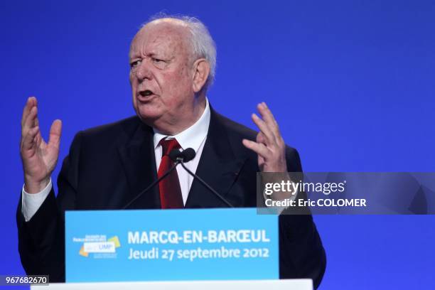 Jean-Claude Gaudin attends at Parliamentary days of the UMP party on September 27, 2012 in Marcq-En-Baroeul, France.