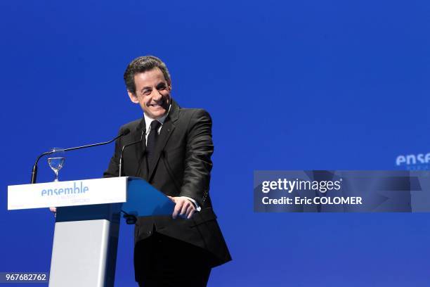 Moving the candidate Nicolas Sarkozy for the French presidential election in the Gard and Herault departments on March 29, 2012 in Montpellier,FRANCE.