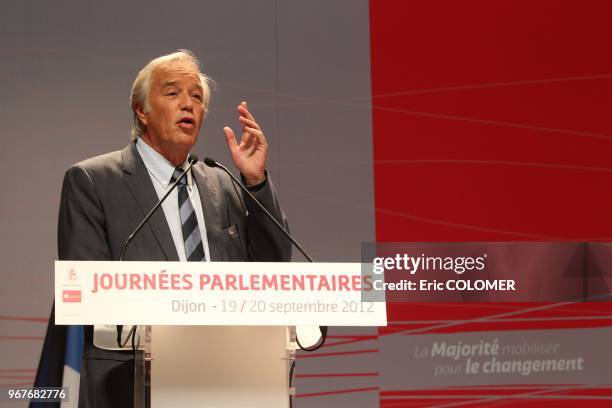 French senator and mayor of Dijon Francois Rebsamen attends to Socialist Parliamentary congress days on September 19, 2012 in Dijon, France.