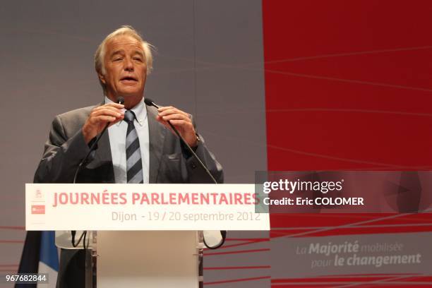 French senator and mayor of Dijon Francois Rebsamen attends to Socialist Parliamentary congress days on September 19, 2012 in Dijon, France.