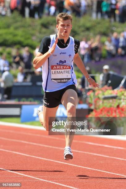 Christophe Lemaitre won the 100m and 200m sprint on June 16, 2012 in angers, France.