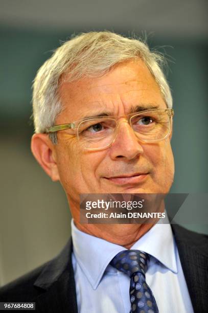 Claude Bartolone, président de l'Assemblée Nationale, le 22 Septembre 2014 à Paimboeuf, Ouest de la France.