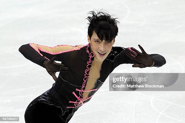 Johnny Weir of the United States competes in the men's figure skating short program on day 5 of the Vancouver 2010 Winter Olympics at the Pacific...