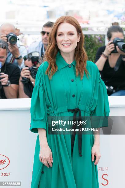 Actress Julianne Moore, attends Wonderstruck' Photocall during the 70th annual Cannes Film Festival at Palais des Festivals on May 18, 2017 in...