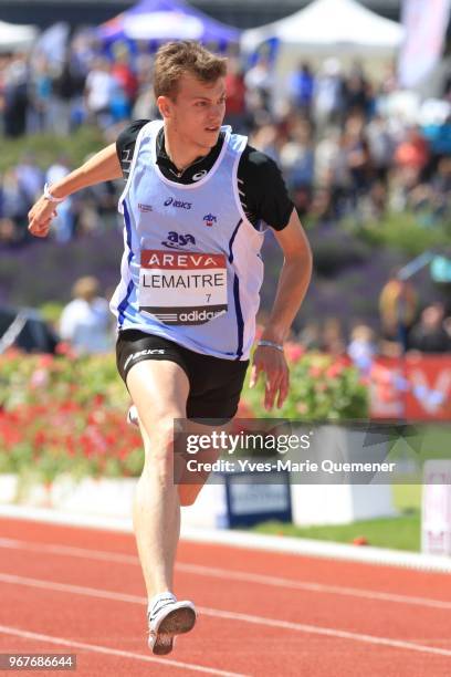 Christophe Lemaitre won the 100m and 200m sprint on June 16, 2012 in angers, France.