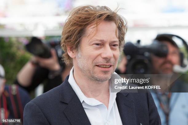 Mathieu Amalric attends 'Barbara' Photocall during the 70th annual Cannes Film Festival at Palais des Festivals on May 18, 2017 in Cannes, France.