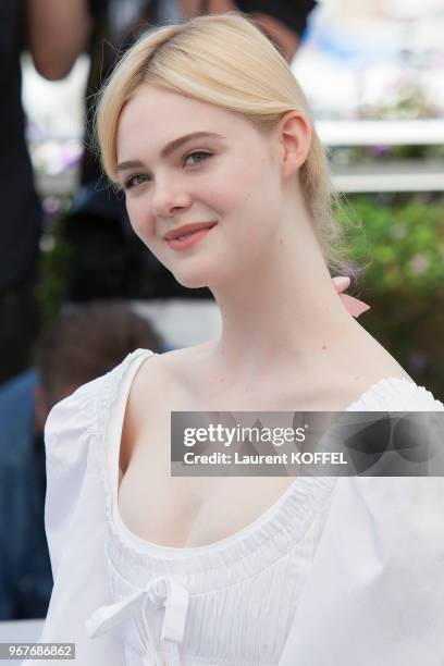 Elle Fanning attends 'The Beguiled' photocall during the 70th annual Cannes Film Festival at Palais des Festivals on May 24, 2017 in Cannes, France.