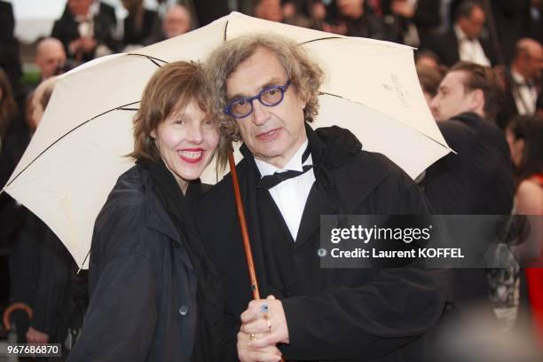 Director Wim Wenders and his wife Donata Wenders attend the 'Jimmy P. ' Premiere during the 66th Annual Cannes Film Festival at the Palais des...