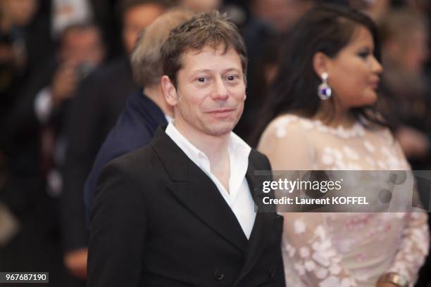 Mathieu Amalric attends the 'Jimmy P. ' Premiere during the 66th Annual Cannes Film Festival at the Palais des Festivals on May 18, 2013 in Cannes,...