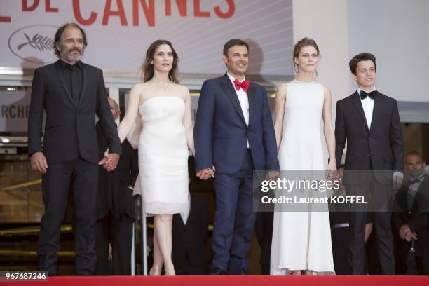 Frederic Pierrot, Geraldine Pailhas, director Francois Ozon, Marine Vacth and Fantin Ravat attend the 'Jeune & Jolie' premiere during The 66th Annual...