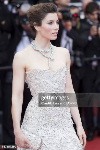 Jessica Biel attends the Premiere of 'Inside Llewyn Davis' at The 66th Annual Cannes Film Festival on May 19, 2013 in Cannes, France.