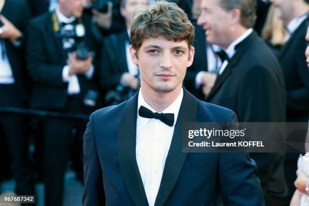 Niels Schneider attends the 'Ismael's Ghosts ' screening and Opening Gala during the 70th annual Cannes Film Festival at Palais des Festivals on May...