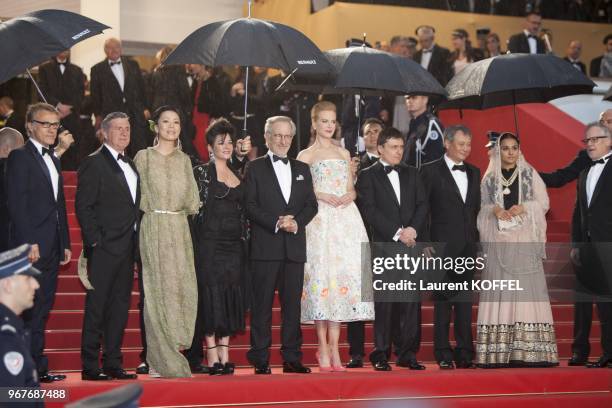 Christoph Waltz, Daniel Auteuil, Naomi Kawase, Lynne Ramsay, Steven Spielberg, Nicole Kidman, Cristian Mungiu, Ang Lee and Vidya Balan attend...