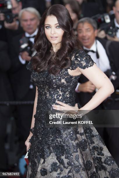 Aishwarya Rai attends the Premiere of 'Inside Llewyn Davis' at The 66th Annual Cannes Film Festival on May 19, 2013 in Cannes, France.