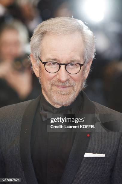 Steven Spielberg attends the Premiere of 'Jimmy P. ' at The 66th Annual Cannes Film Festival on May 18, 2013 in Cannes, France.