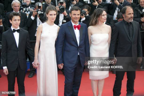 Fantin Ravat, Marine Vacth, director Francois Ozon, Geraldine Pailhas and Frederic Pierrot attend the 'Jeune & Jolie' premiere during The 66th Annual...