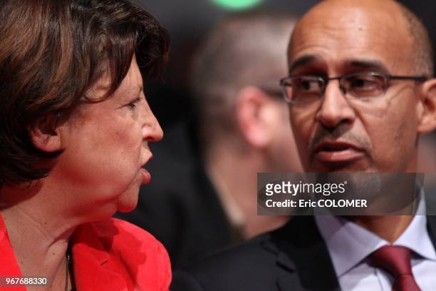 Martine Aubry and Harlem Desir Opening of the French Socialist party congress Toulouse, FRANCE - .