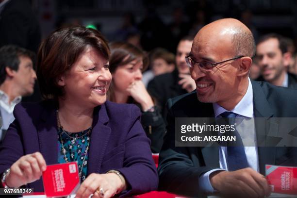French Socialist party Congress on October 28, 2012 in Toulouse, southwestern France. Socialist leader Harlem Desir with prime minister Jean-Marc...