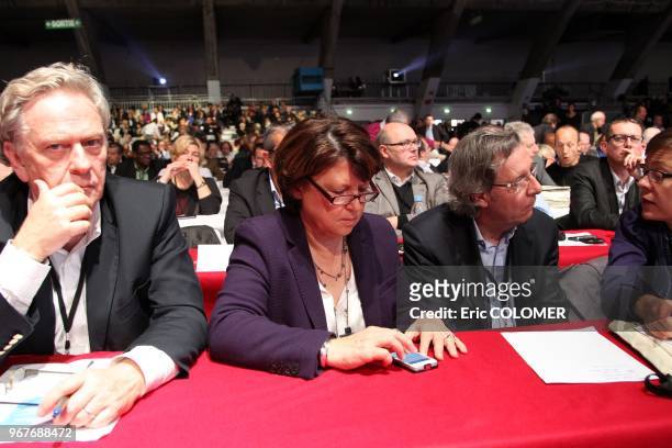 French Socialist Party's former leader and Lille's mayor, Martine Aubry during the PS national congress on October 27, 2012 in Toulouse, southern...