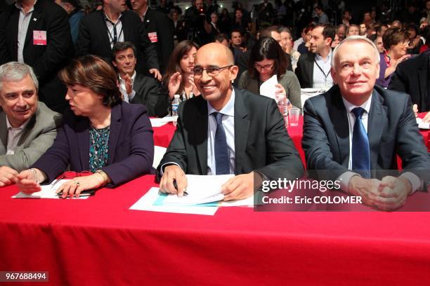 French Socialist Party's former leader and Lille's mayor, Martine Aubry , PS first secretary, Harlem Desir and Prime Minister, Jean-Marc Ayrault...