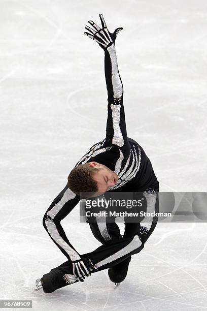 Kevin van der Perren of Belgium competes in the men's figure skating short program on day 5 of the Vancouver 2010 Winter Olympics at the Pacific...