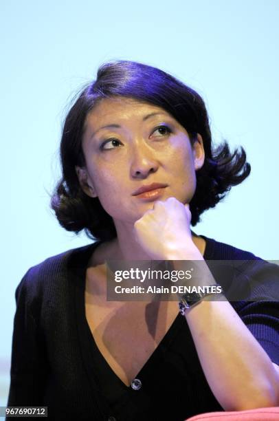 French Minister in charge of SMEs, Innovation and Digital Economy, Fleur Pellerin, attends a conference on "Web2day", an international event about...