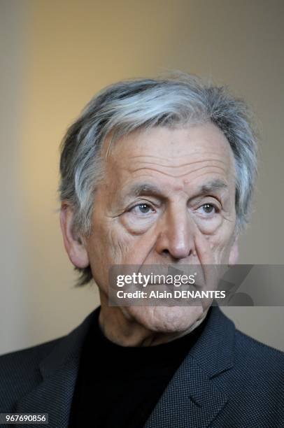 Greek-born naturalized French film director Constantin Costa Gavras session portrait on March 30, 2013 in Nantes, western France. Costa Gavras is...