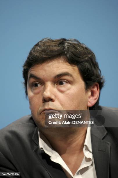 Portrait of Thomas Piketty, economist, professor and director of studies at the EHESS on January 20, 2012 in Nantes, France. Doctor of economics, he...