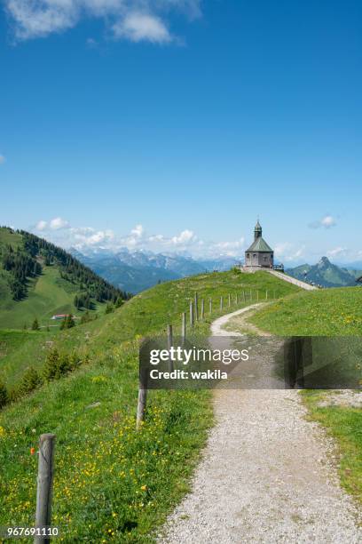 kapelle on wallberg near lake tegernsee - kapelle stock pictures, royalty-free photos & images