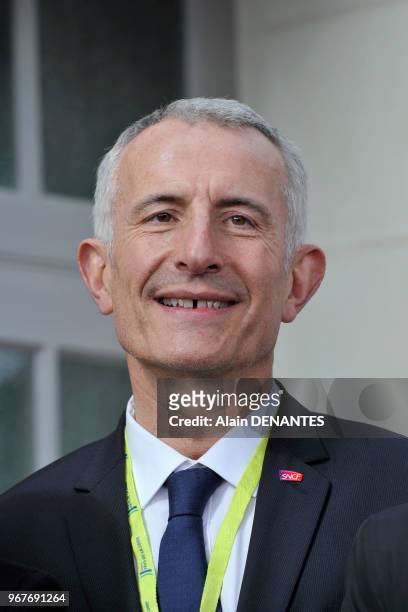 Portrait de Guillaume Pepy president de la SNCF lors de l'inauguration de la mise en service de la ligne de TER tram-train entre Nantes et...