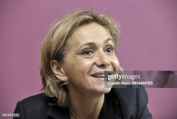 Portrait de Valerie Pecresse secretaire generale deleguee de l'UMP et depute des Yvelines, le 25 Octobre, 2013 a Nantes, France.