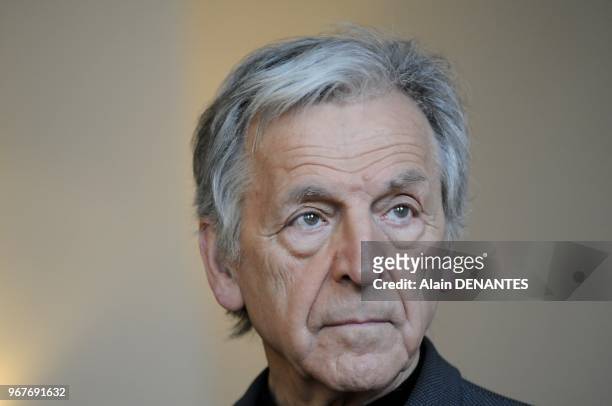 Greek-born naturalized French film director Constantin Costa Gavras session portrait on March 30, 2013 in Nantes, western France. Costa Gavras is...