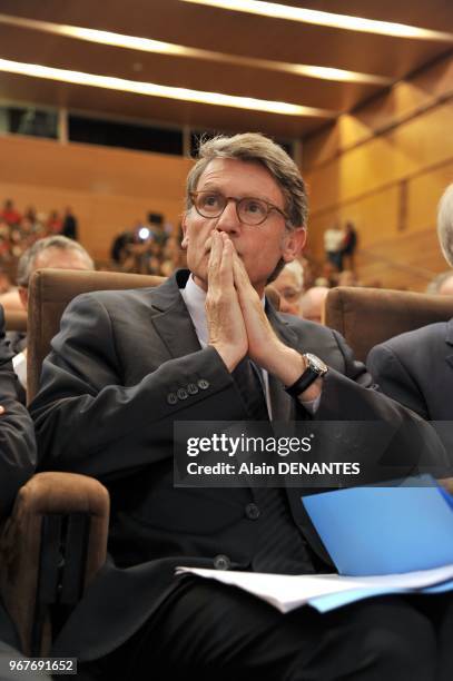 Le ministre de l'Education nationale Vincent Peillon assiste a l'ouverture du congres de la Ligue de l'enseignement, le 27 Juin, 2013 a Nantes, Ouest...