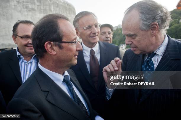 Francois Hollande socialist candidate meeting for french 2012 presidential election on September 14 in Lyon, France.