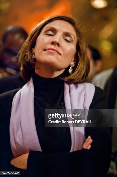 French secretary of state for health, Nora Berra launches the political club Esprit Neuf Movement on November 14, 2011 in Lyon, France.