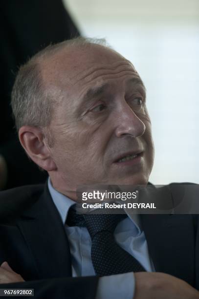 Gerard Collomb Mayor of Lyon City on February 20, 2011 in Lyon, France.