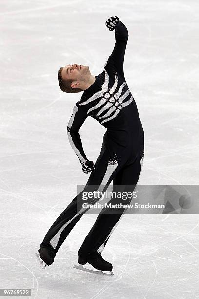 Kevin van der Perren of Belgium competes in the men's figure skating short program on day 5 of the Vancouver 2010 Winter Olympics at the Pacific...