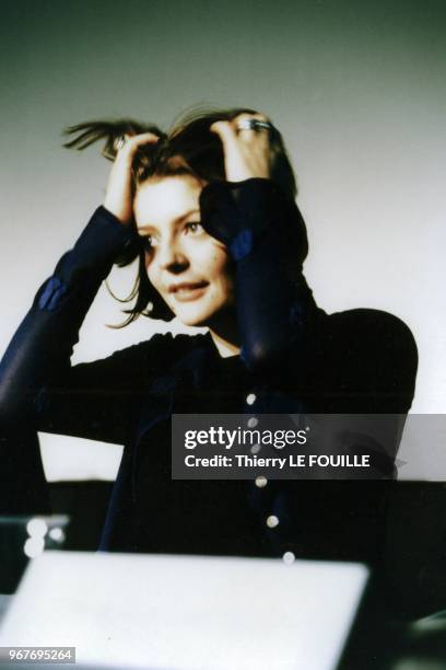 Chiara Mastroianni at the press Conferency during the 48th Cannes Film Festival on May 15, 1995 in Cannes, France.