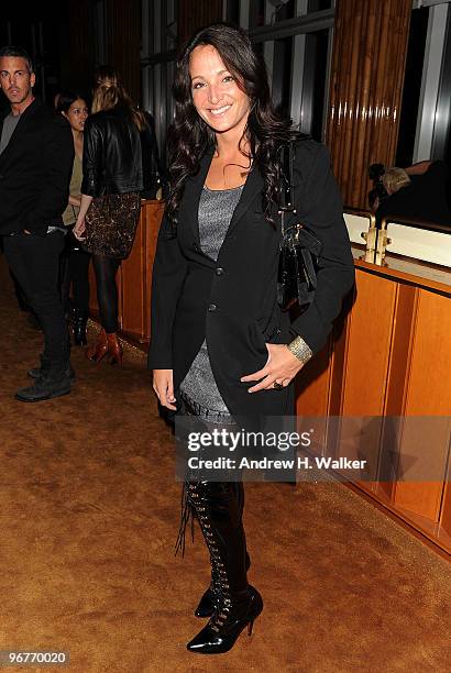 Emma Snowdon-Jones attends the Narciso Rodriguez Fall/Winter 2010 fashion show after party at The Standard Hotel on February 16, 2010 in New York...